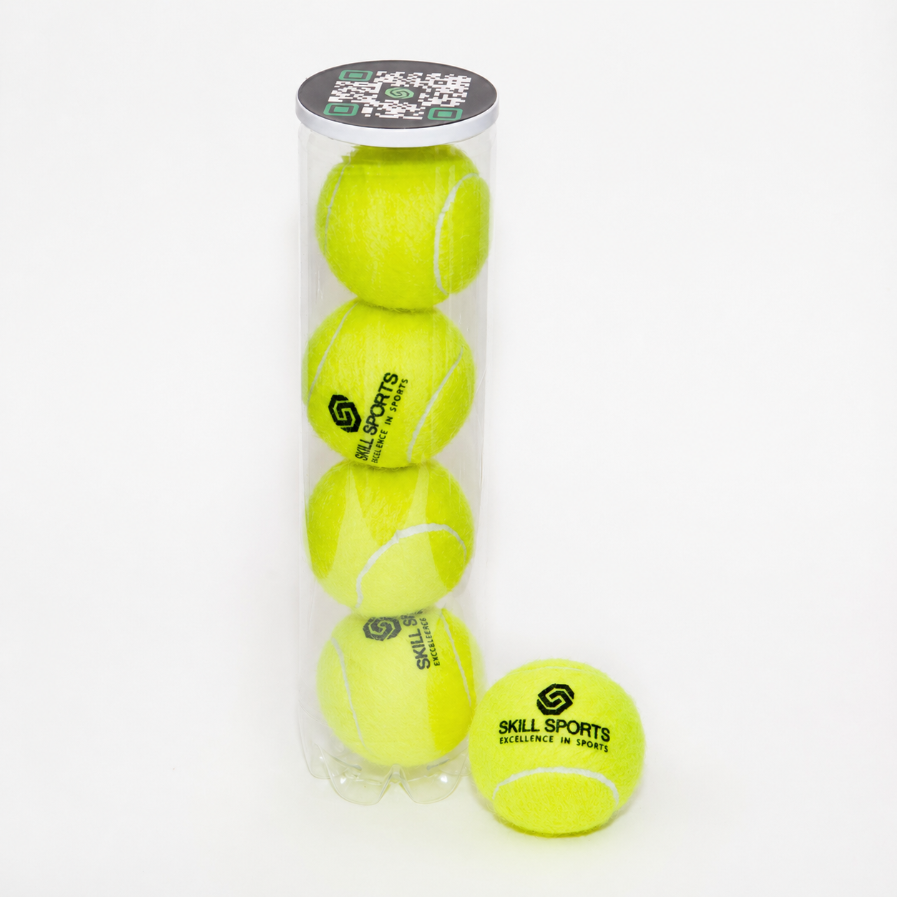 SkillSports Branded Tennis Balls (Tube of 4)